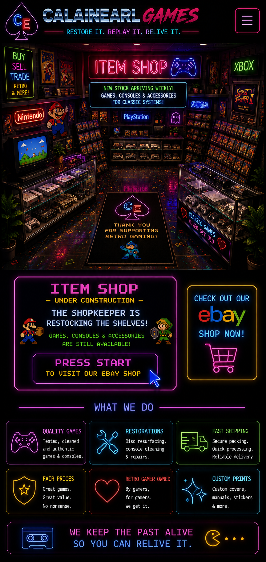 Calainearl Games Item Shop
